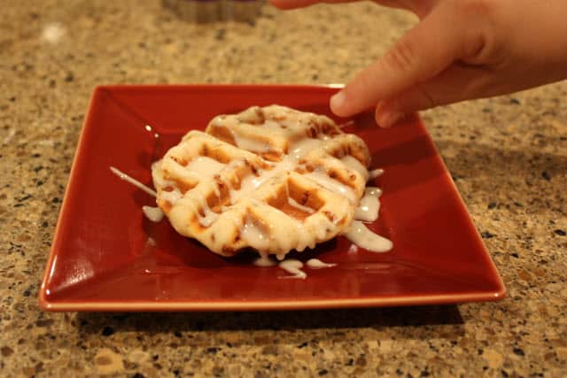 Waffle Iron Cinnamon Rolls