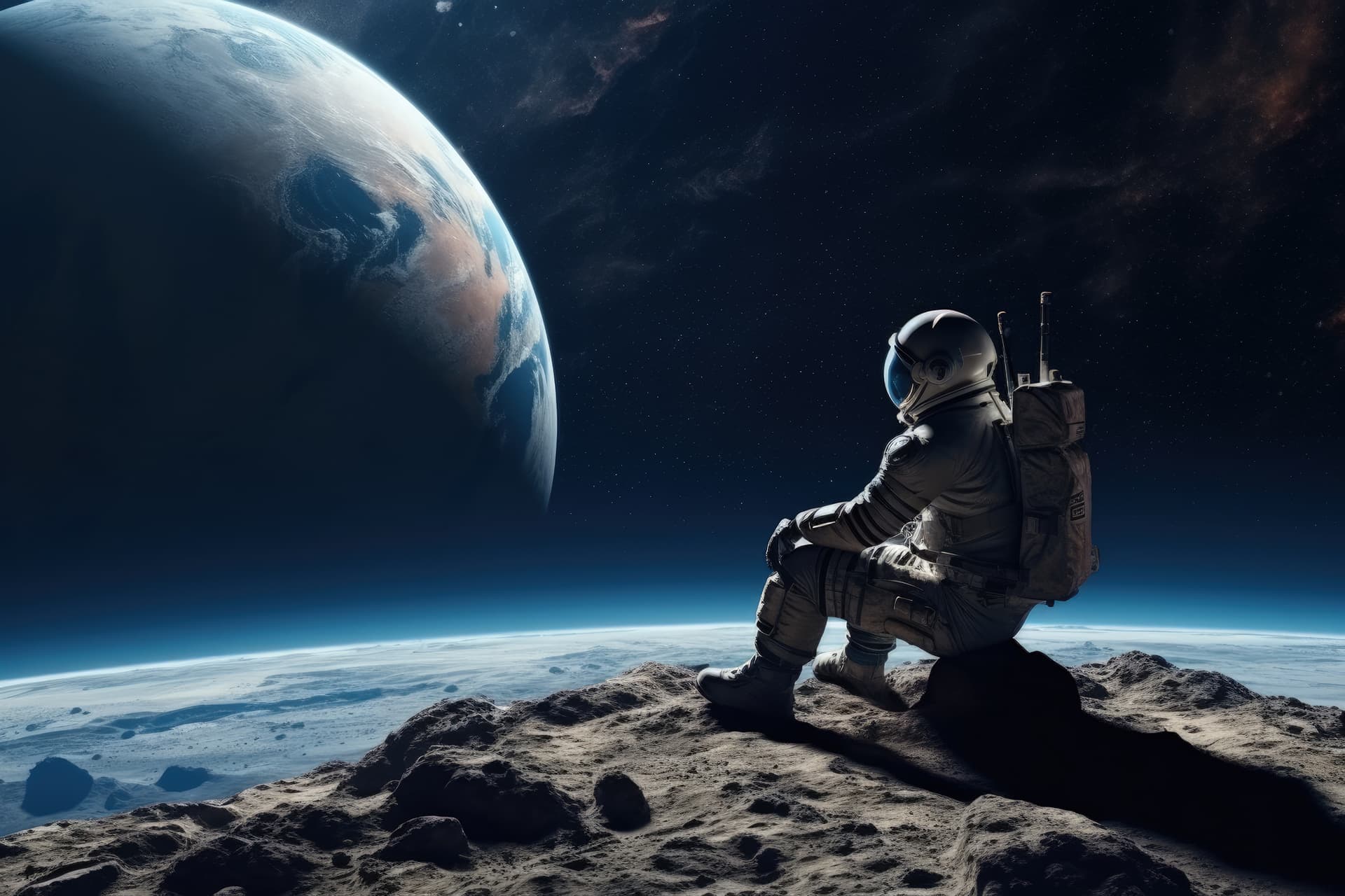 Astronaut in space suit, representing brand strategy and growth for TeamForce Solutions.