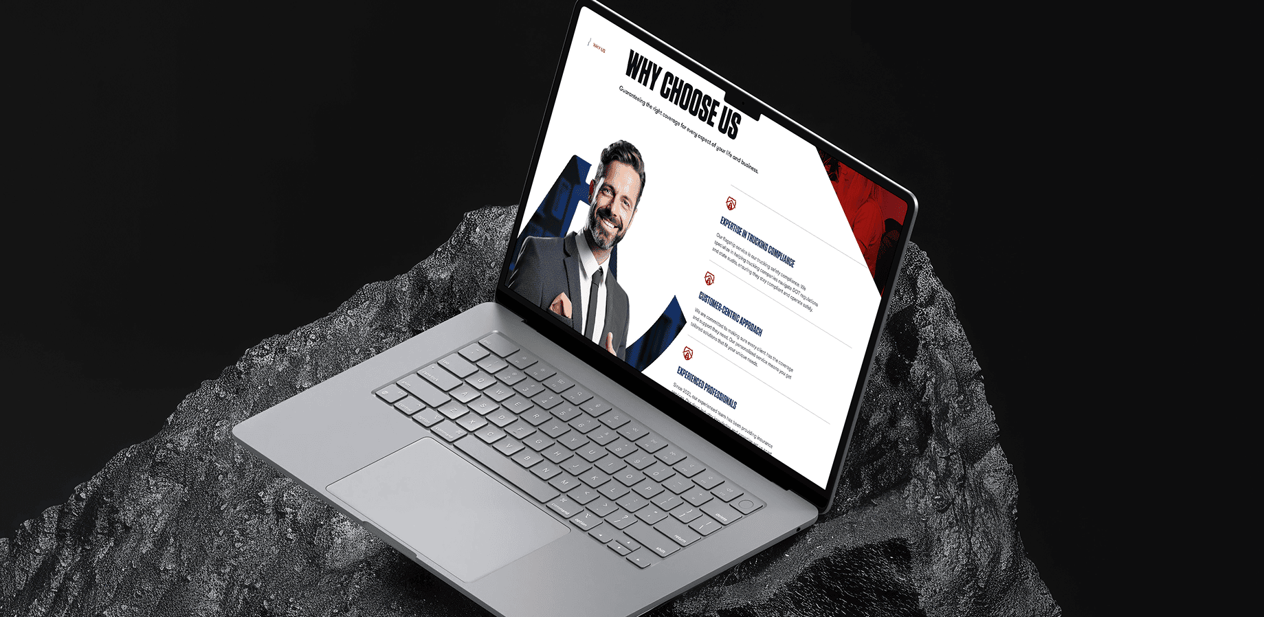 TeamForce Solutions website redesign for Texas Interstate, showcasing a modern, responsive design and professional branding.