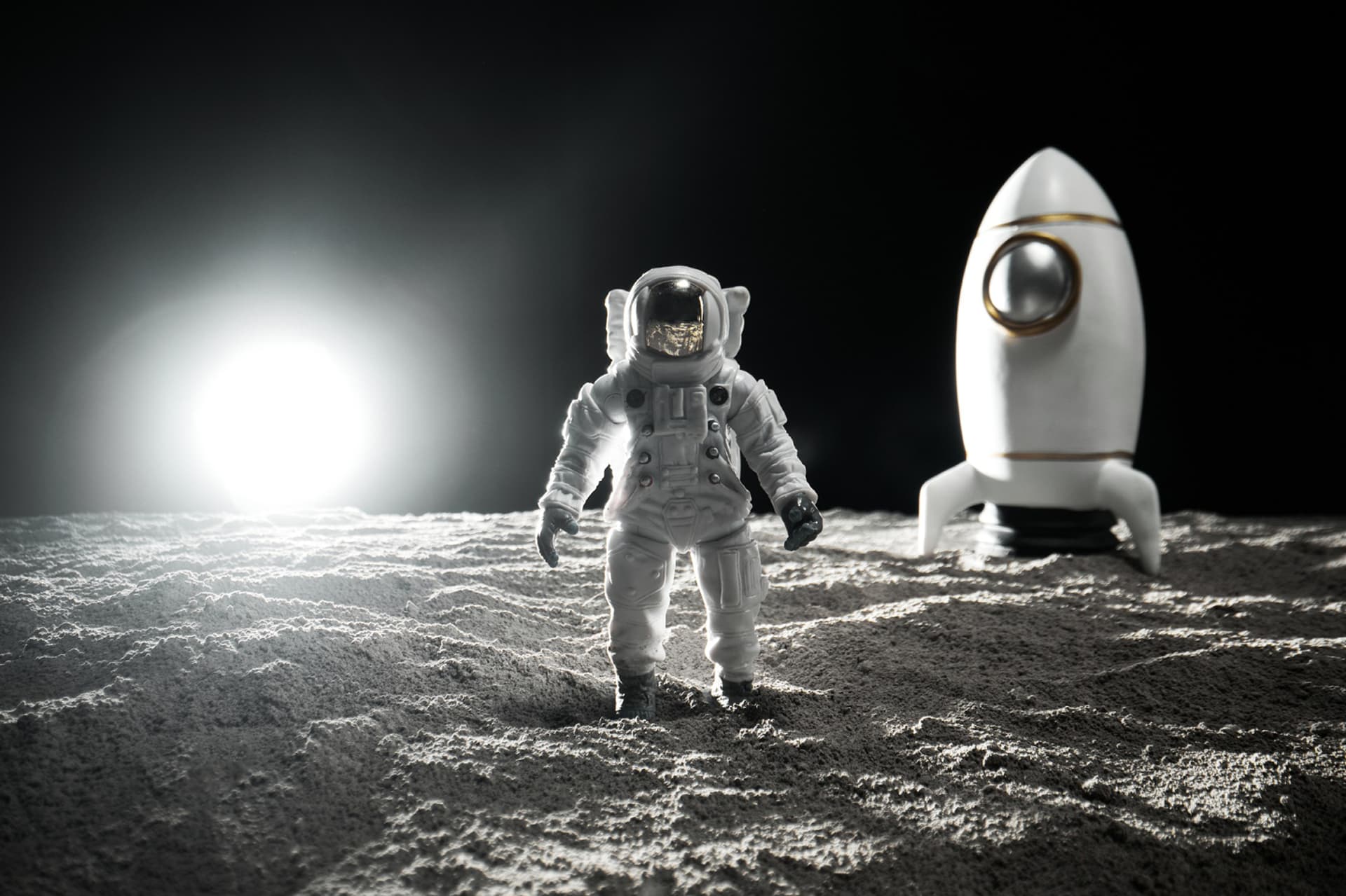 Astronaut and rocket symbolizing brand launch and growth strategies.