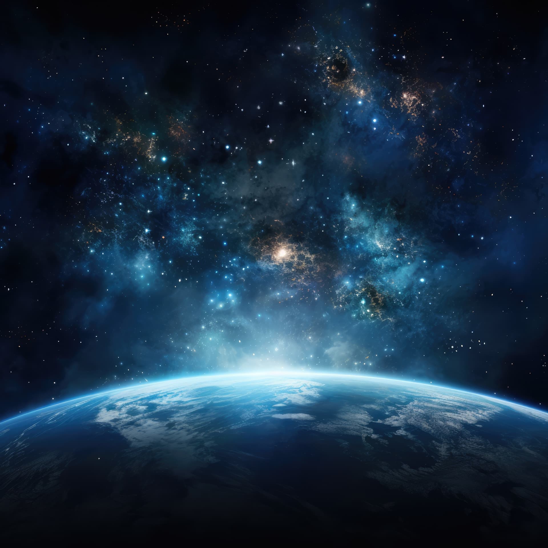 Vibrant space nebula and Earth, illustrating brand storytelling and digital marketing insights.