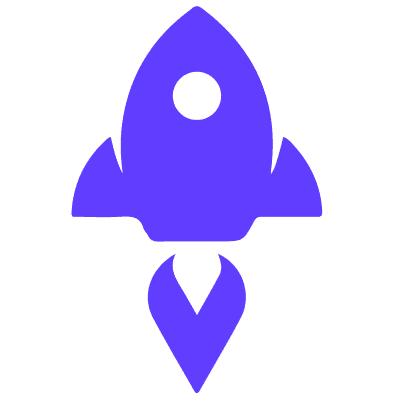 Team Force Solutions logo icon, blue rocket symbolizing strategic marketing and business growth.
