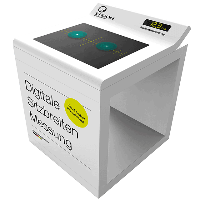 Digitale Sitzbreitenmessung für Fahrradpassform bei TEAMRS.