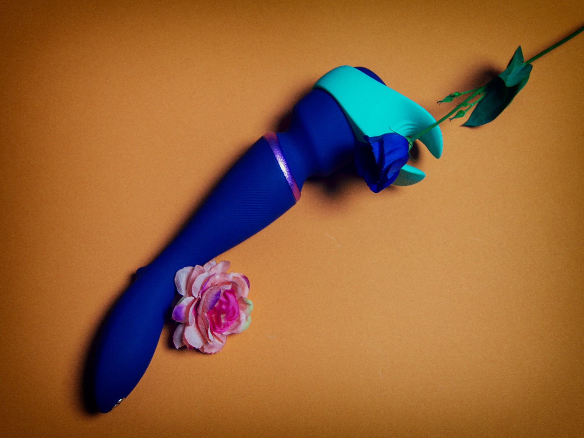 We-Vibe Wand en stroker attachment, de we-vibe wand wordt geleverd met een aantal attachments, de stroker is speciaal gemaakt voor mensen met een penis