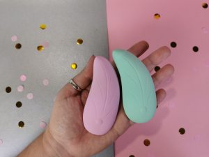 Ik heb de l'eve en de ali vibrator in mijn hand. Je ziet dat ze, afgezien van de kleur, er precies hetzelfde uitzien.