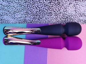 De lelo smart wand 1 en 2 van boven gezien