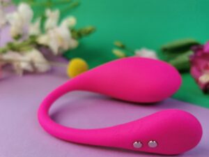 De lovense lush 3, je ziet vooral de magneetjes.