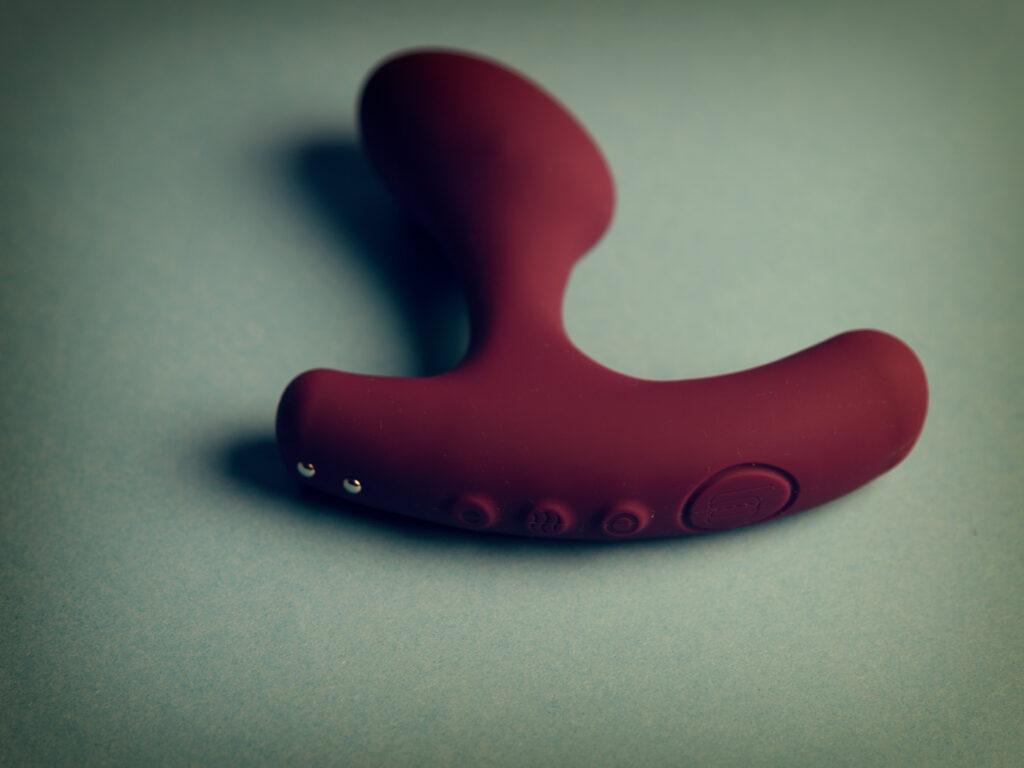 Aanzicht van de lora dicarlo tilt dat de  bediening laat zien met een grote knop en drie kleinere knopjes