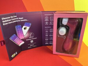 De binnenkant van de verpakking van de satsifyer pro 2 generation 3 met liquid air technology