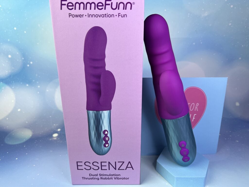 De voorkant van de verpakking van de femmefunn essenza.