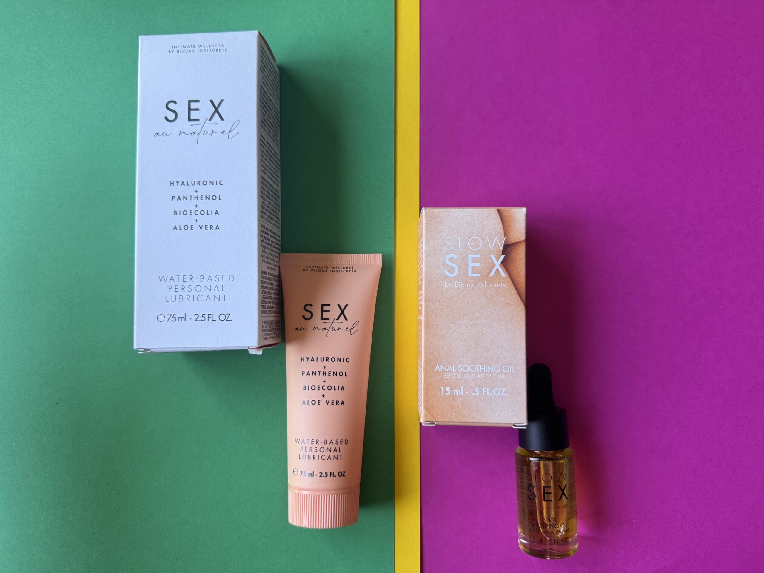 Sex au naturel water-based lubricant en slow sex anal soothing oil
