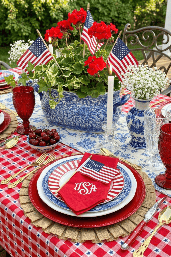 Easy Patriotic Table Decor Ideas For An Amazing Backyard Feast