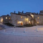 Night image of Borgotufi, in Italy