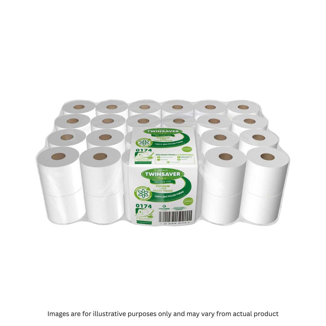 TWINSAVER | 1 PLY PREMIUM TOILET PAPER X 48 ROLLS | ITEM CODE: 174