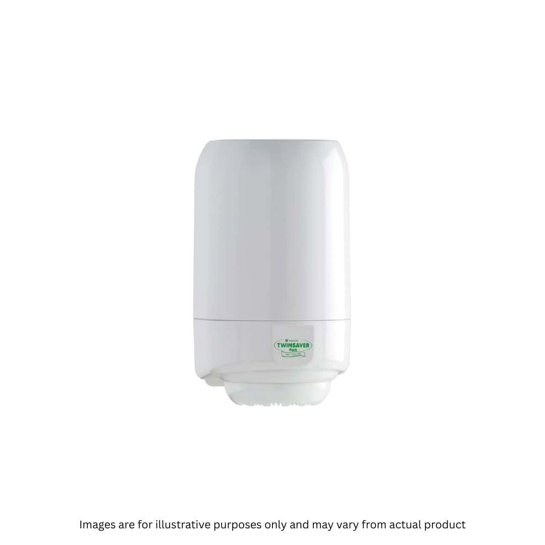 TWINSAVER | MINI CENTREFEED DISPENSER WHITE | ITEM CODE: 527