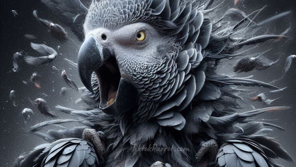 African Grey Molting Process