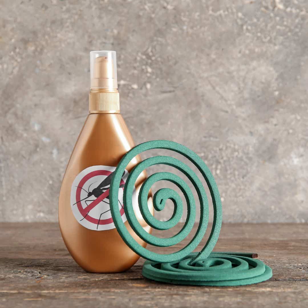 Preventing mosquito bites with repellent and clothing