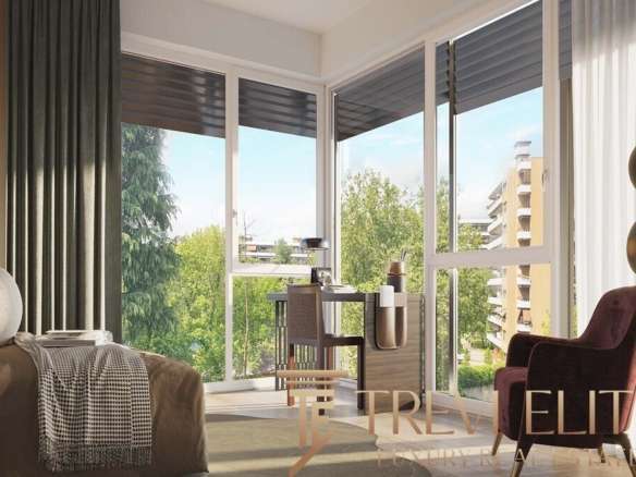 Элитная квартира с панорамными окнами, светлым интерьером и видом на город, идеальная для ценителей роскоши и комфорта. Perfect for high-end lifestyle in Italy and abroad.