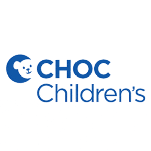 Blue CHOC Children's logo featuring a simple bear face within the letter "C.