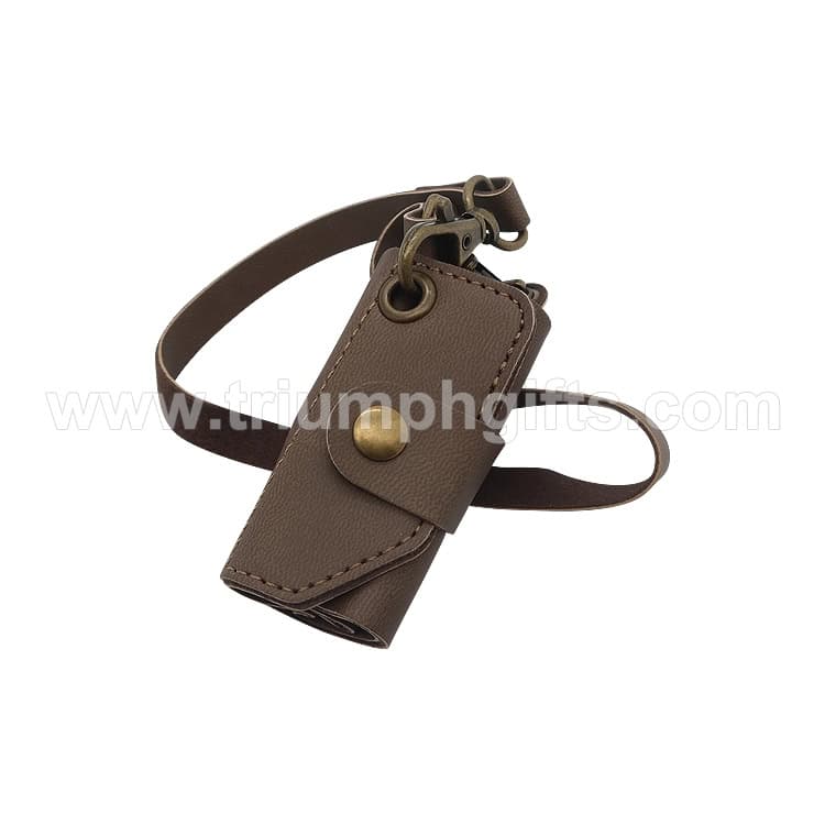 Custom Leather Cup Carriers with Handle