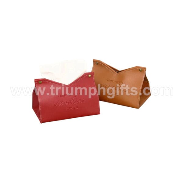 Custom Leather Tissue Box Covers