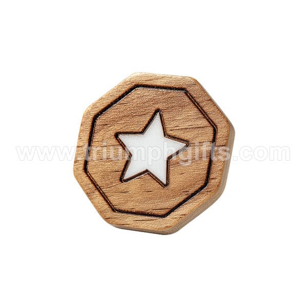 Wooden Pin Badges