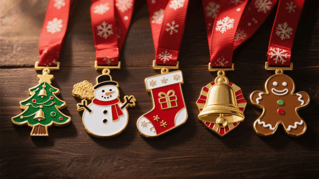 Custom Christmas Award Medals