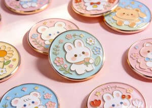 High-quality hard enamel round coins featuring adorable bunny designs, perfect for awards, recognition, and promotional giveaways. Crafted with precision for high-value recognition.