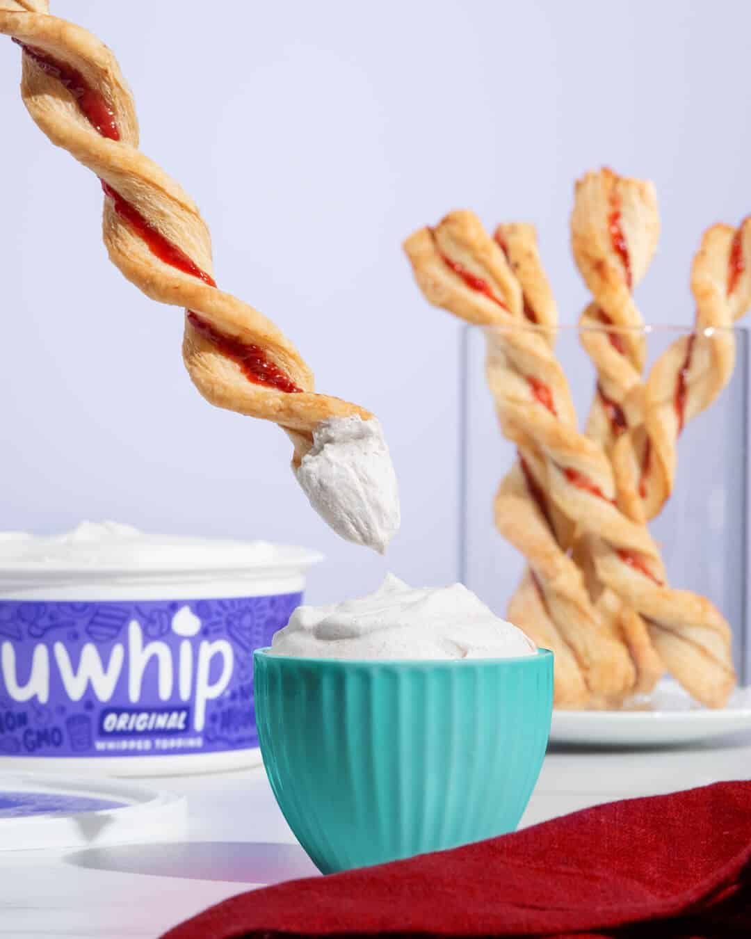 dippable cranberry jam twists