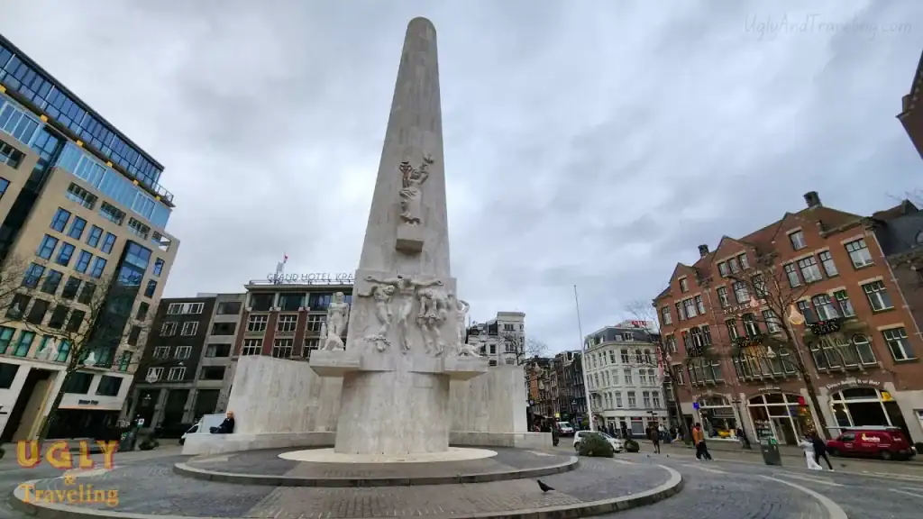 World War II National monument on Dam Square Amsterdam