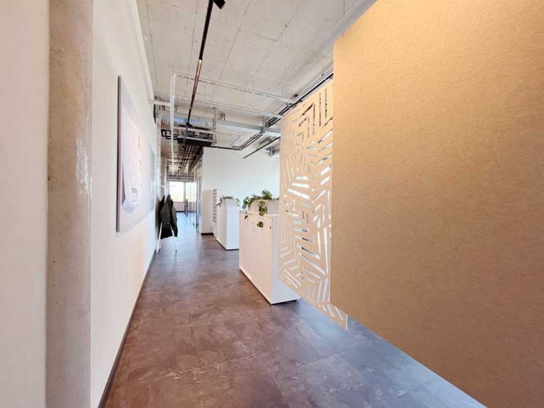 Trennwand zum CoWorking Bereich