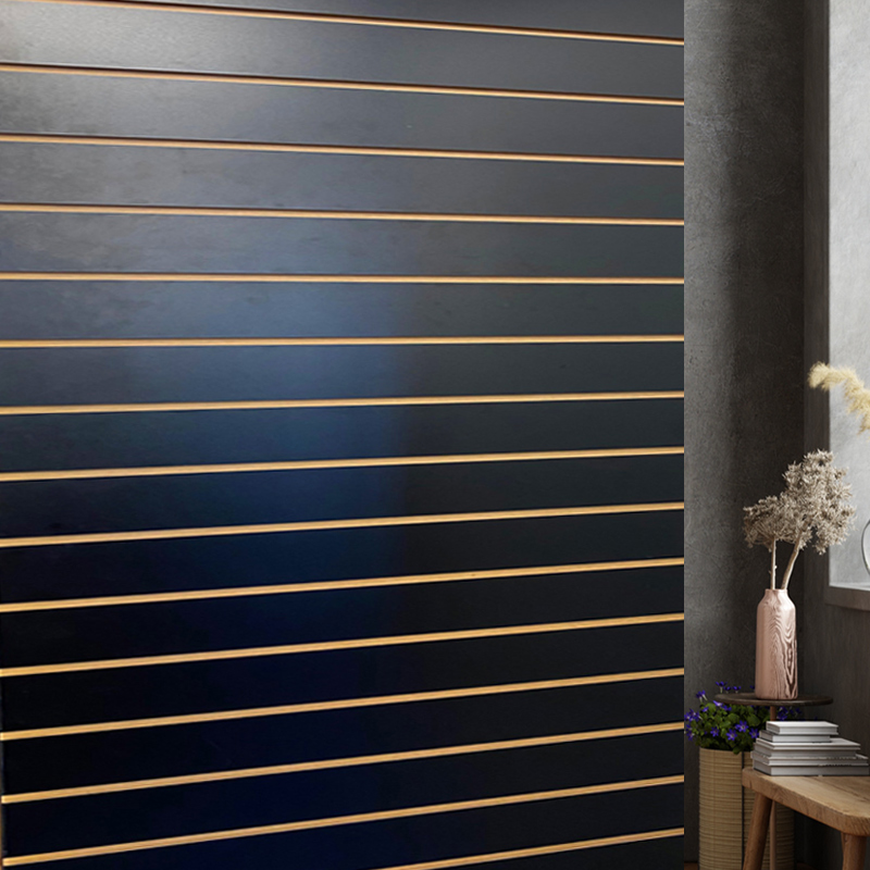 Black Slatwall Panels In Home