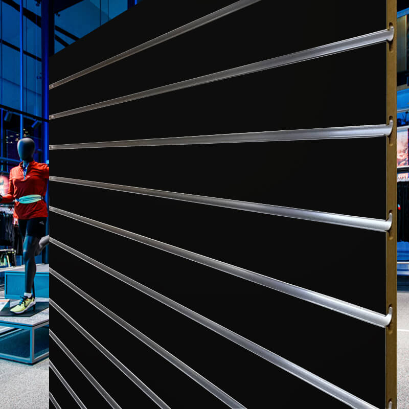 Black Slatwall Panel for shop fitting