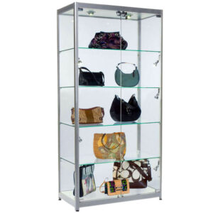 Photo of a large aluminium glass shop display cabinet