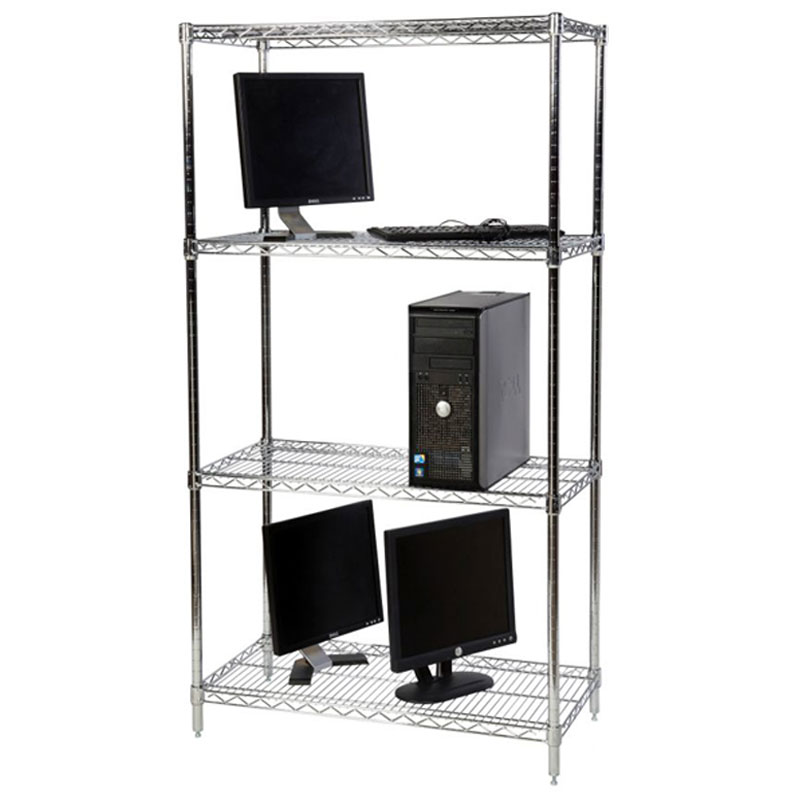 Chrome wire shelving set 1830mm x 1525mm