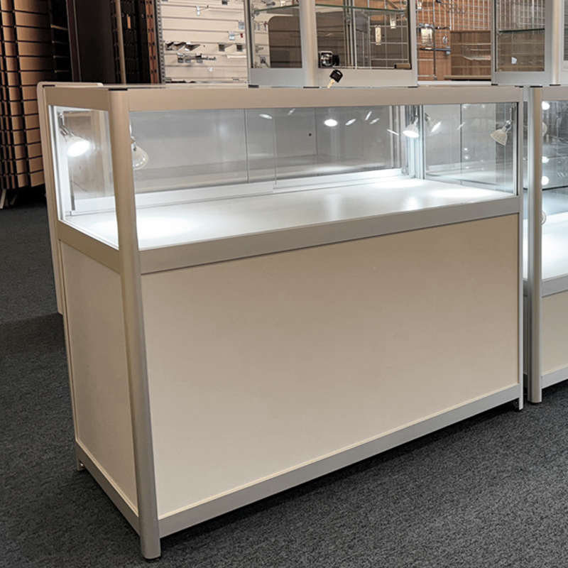 Aluminium & Glass Display Storage Counter In Shop