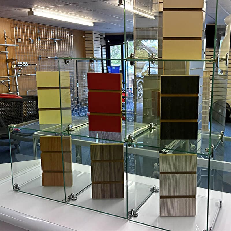 Glass Cubes Stacked Display