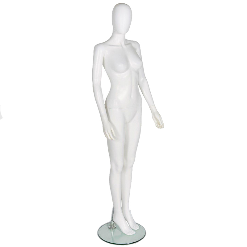 Female Egg Head Shop Mannequin Matt White