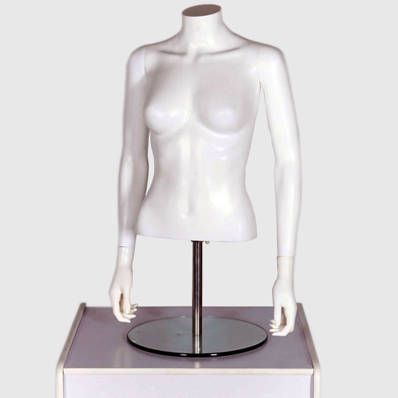 Female Torso Headless Bust Mannequin Matt White