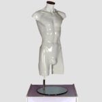 Male Torso Headless Mannequin Gloss White