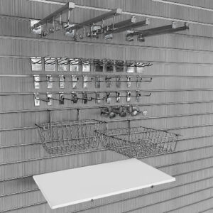 Garage Storage Pino-Grey Slatwall Kit 6 Panels