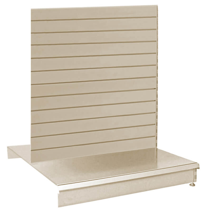 Cream Double Sided Metal Slatwall Gondola Bay