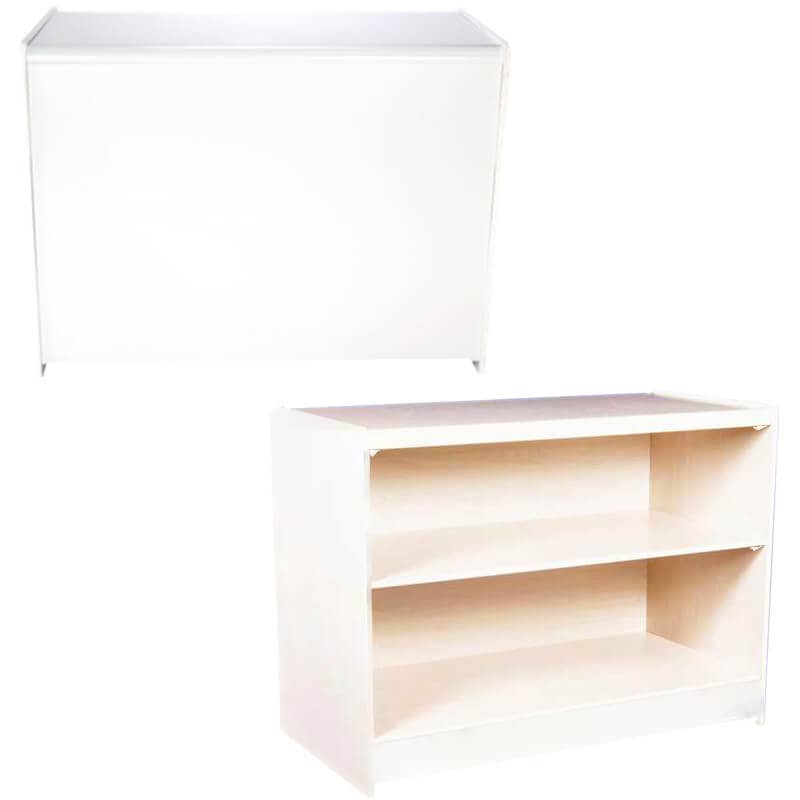 Cash Wrap Shop Counter White Finish