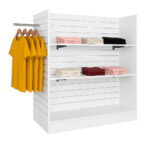 Large White H Shaped Gondolas Flat Pack