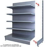 Retail Wall Shelving Unit - Silver End Finish