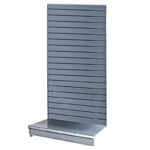 Metal Slatwall Shelving Silver