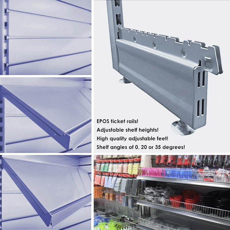 Metal Slatwall Bay End Shelving Detail