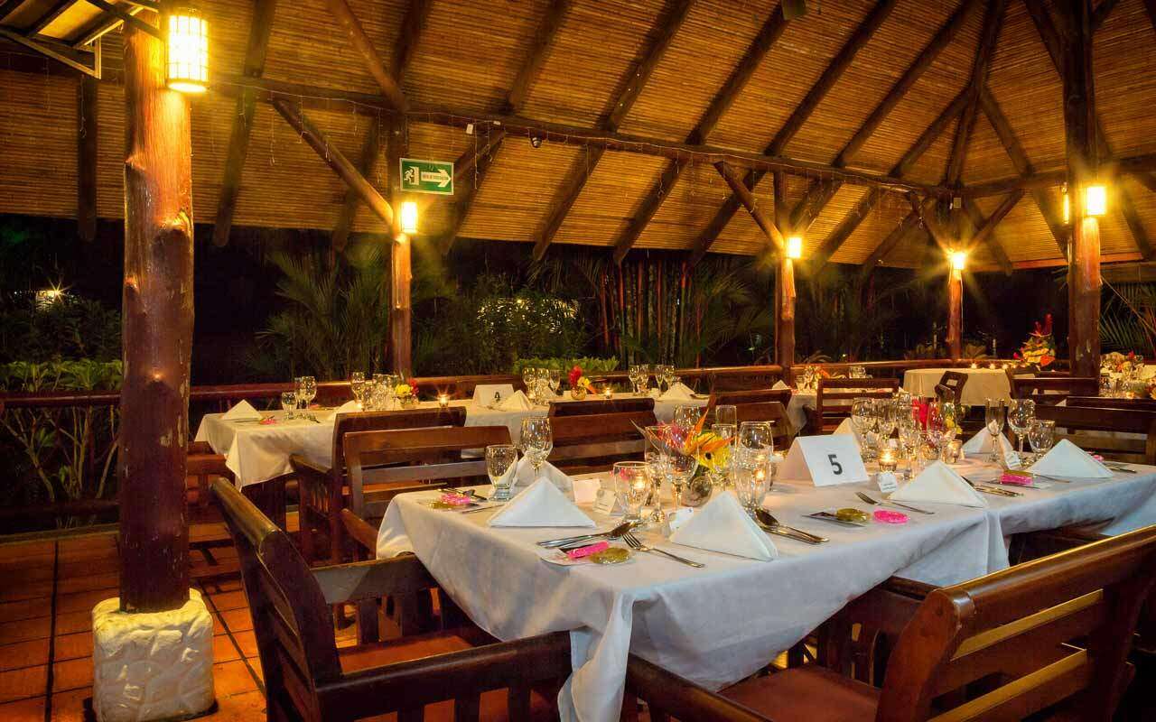 Business Dinner party at Hotel Villas Rio Mar, Dominical