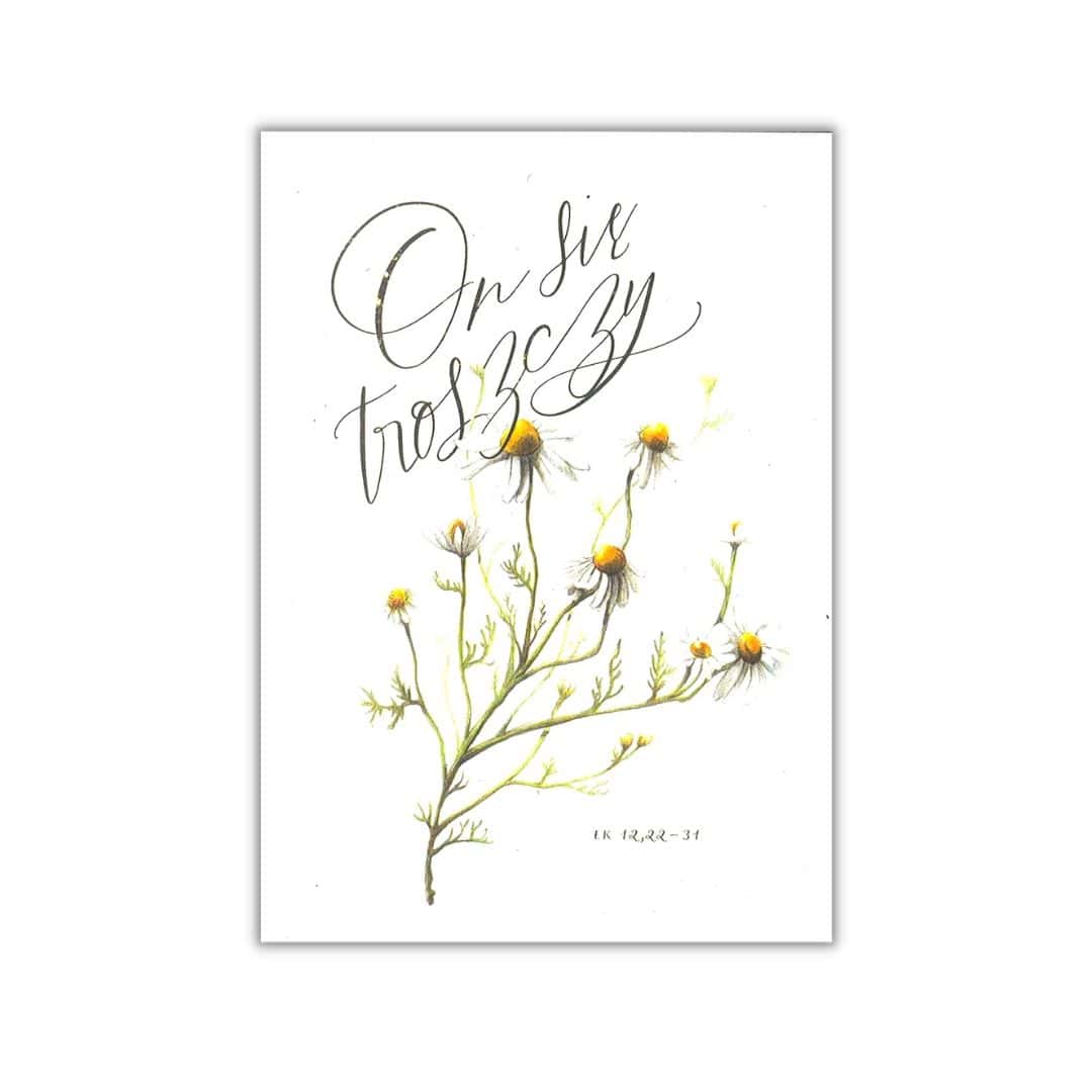 A Kartka ON – sie troszczy – rumianek