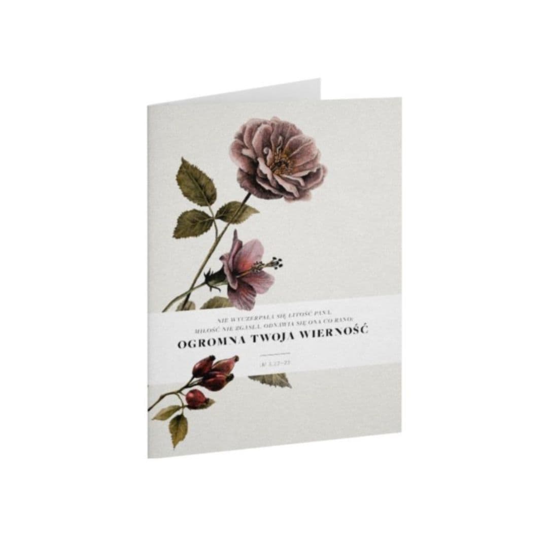 Kartka składana – Nie wyczerpała się – róża